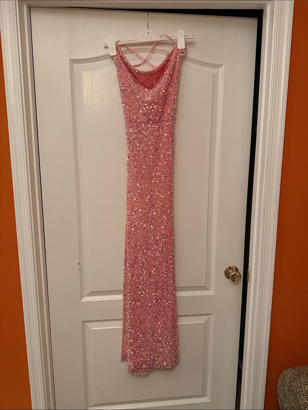 Lucy in the Sky Pink Sequin Prom Dress